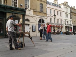 painting in bath