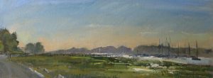 Low atide at Bosham. Oil painting by Roy Connelly