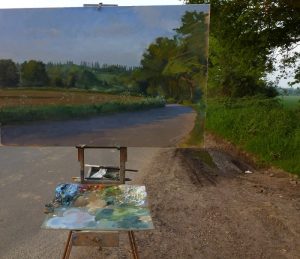 Stour Valley Nayland oil painting by Roy Connelly