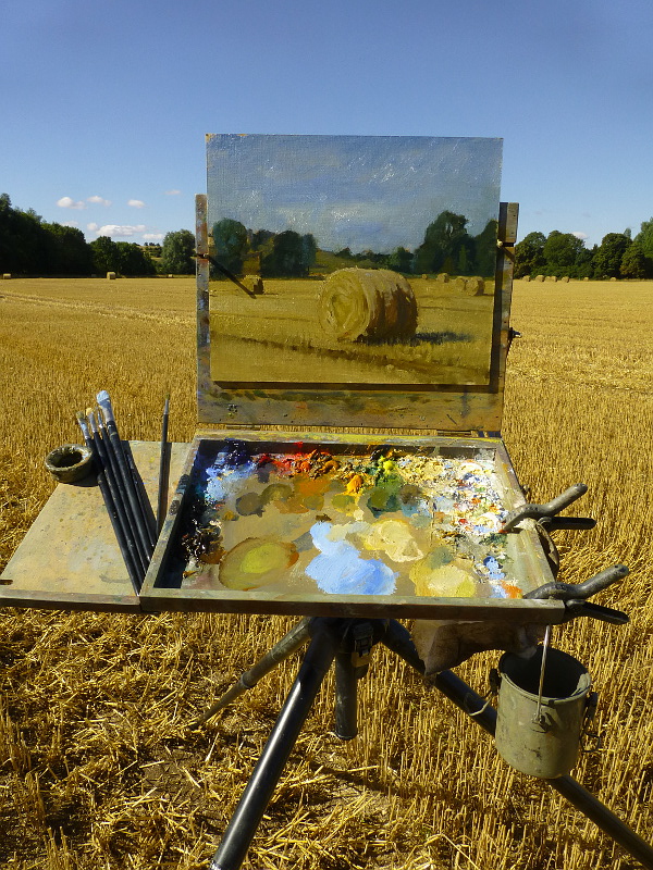 Straw Bales in the Stour Valley by Roy Connelly