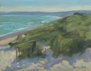Oil painting of the coast at Walberswick