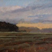 Sunset Morston Quay. 8x20in, 20x51cm. £800