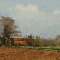 Moors Farm. Oil on board. 8x12in, 20x30cm. £560